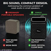 fonfox  Bluetooth Speaker (7v),Bluetooth Version 5.4,Bass Boosted Sound (high quality),Stereo Dual Drivers,UPTO 5 Hours Playtime,Portable Wireless Speaker