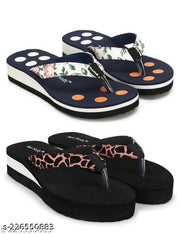 Two Soft Comfortable & Stylish Women's Daily Use Slipper/Flipflop for Women & Girls Combo of 2