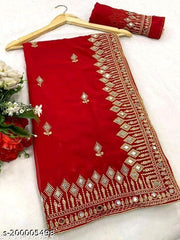 EMBROIDERY MIRROR SAREE