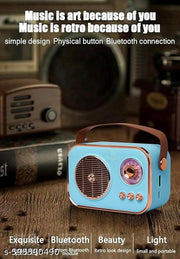 Vintage Bluetooth Wireless Speaker with USB/AUX Input & Hands-Free Calling Perfect for Gift (10W RMS Power)
