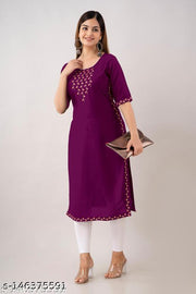 Zeenat  Long Embroidered Kurti for Women's and Girls Party Wear