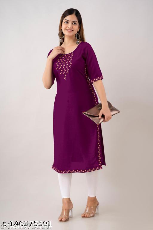 Zeenat  Long Embroidered Kurti for Women's and Girls Party Wear