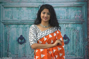 ETHNIC PURE COTTON MULMUL SAREE WITH BLOUSE