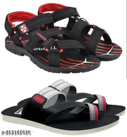 Men Stylish Comfortable Sandals & slipper Combo of 2