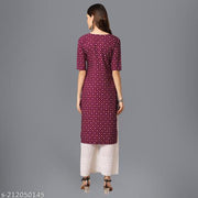 Stylish Women's Crepe Digital Printed Straight Kurti