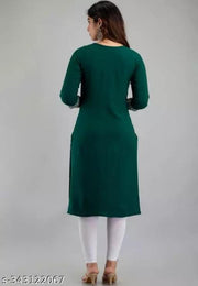 Rayon embroidery kurtis
