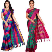 Cotton Fabric Saree For Women's