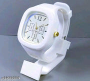 Attractive 3 Mutlifunctional Square Dial Rubber Belt Analog Watches for Men Analog Watches for Boys Watches for Women