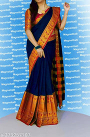 NARAYANPET PURE COTTON LARGE ZARI BORDER SAREE
