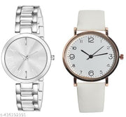 High Quality Round Dial Fancy Leather Belt Women Analog Watch(Pack of 2)