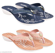 Astel Multicolor Combo of Women's Slippers and Flipflop - Pack of 2