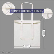 Plain White Cotton Tote Bag with Zip closure | Blank Canvas Tote for DIY Craft, Painting & Embroidery | Tote bag for women cotton