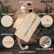 WILDAUK  Casual, Formal, Party Cream Attractive & Printed Clutch