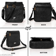 Salar leather pu Sling Bag with Multiple Compartments – Compact & Functional Crossbody Bag for Everyday Use