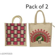 Jhola Lunch bag /Tote Bag Combo. (Pack of 2)