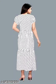 Polyster/Crepe fabric-Kurti Aanarkali And Dressh