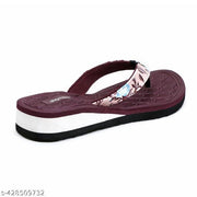 Skytrap Women Maroon Nubuck Slippers Flipflop