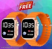 Combo Pack 2 Ultra Design LED TIME DISPLAY Watch - For Boys & Girls , Kids Watch, Sport Watch, Mens Watch, Women Watch, Watch
