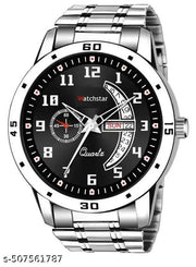 Men's Steel Chain White Men style Boys Hand Watch Gents 2023 Luxury Design Steel Chain New Model Analog Watch - For Boys