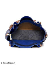 "Chic Handbag and Sling Bag Pack of 4 - Perfect for Women & Girls" | Women's Handbag Pack | Girls' Sling Bag Combo | 4-Piece Bag Set | Women's Fashion Bags | Blue HandBag | Bag