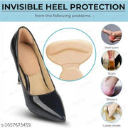 Heel Grips Liner Cushion Inserts for Loose Shoes Heel Pads Snugs for Shoe Men Women Shoe Bite Protector Foot Pad Shoe Tape Self-Adhesive Foot  Protector Grip (Beige - T Shape)