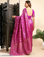 Soft Bnarasi Silk  Saree with Unique Blouse Piece