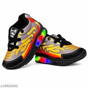 BUNNIES Baby Boys And Baby Girls LED Leight Indian Walking Shoes (1 Years To 13 Years )Black