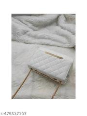 Sling bag | Women's Pu Formal Casual Stylish Shoulder Crossbody Sling Handbag With Double-handle Non-Detachable strap For Women & Girl (White)