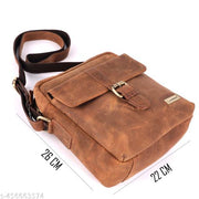 LANDMINE Crossbody Genuine Leather Sling Bag For Men Tan | Messenger bag | Shoulder Bag - Travel Bag Adjustable Strap