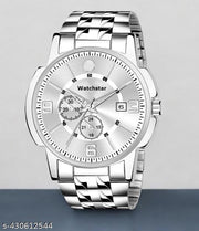 Stainless Steel Formal Casual Analog Date Function Watch For Boys and Mens]