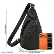 Stylish Black Sling Backpack Crossbody Shoulder Bag for Men & Women sling bag, crossbody bag, shoulder bag, chest bag, side bag, travel sling bag, unisex sling bag, black sling bag, small shoulder bag, daily use bag, casual bag, travel bag