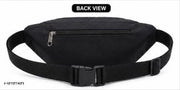Travel Waist Bag for Men & Women | Adjustable Black Waist Pouch