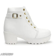 Evoria Classic Shoe with half Zip High Ankle Synthetic Winter & Summer Trendy Women Boots fabulous look and special for modelling Boots for Women's and Girls