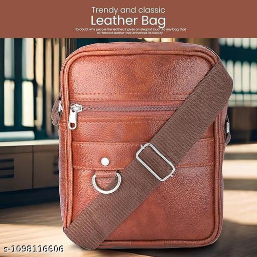 Jaimon Sling Bag for Men | Crossbody Bag | Shoulder Bag | Side Bag | Travel Bag | Casual Bag | Multi Pocket Bag | Adjustable Strap Bag | Stylish Leather Look Bag