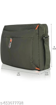 Green unisex sling bag crossbody shoulder bag with Adjustable strap Durable for Travel Office Daily use