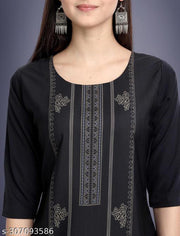 Beautiful American Crepe Printed Kurti For Beautiful  Women