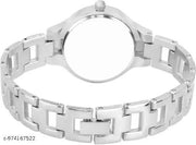 Unique Flower Designer Round Dial Attractive Metal Belt Analog Watches for Women