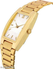 stylish Men Gold Stainless Steel Casual Watches
