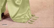 PURE SATIN FABRIC SAREE WITH BELT
