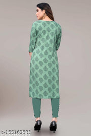 Polyster/Crepe fabric-Women Printed Kurtis