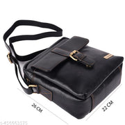 LANDMINE Crossbody Genuine Leather Sling Bag For Men Black | Messenger bag | Shoulder Bag - Travel Bag Adjustable Strap