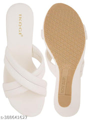 IKAGI Women Fashionable Comfort Wedge Heel Slip-on Sandal For Women & Girls