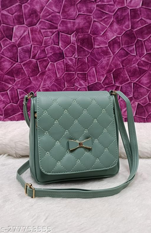 New Stylish women green PU sling bags/Full hand work bag/sling bag for women/party wear bag for women/long bag for women/wedding bag for women/Small sling bags/Premium PU leather sling bags for women