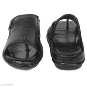 Gwal G Genuine Leather Comfortable slippers Black for men's
