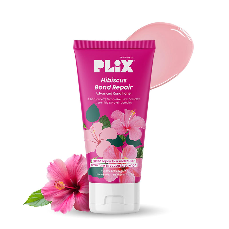 Plix Hibiscus Bond Repair Advanced Conditioner (Repairs Hair Structure & Reduces Breakage) – 100ml