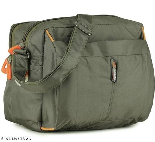 Green Men & Women Messenger Bag