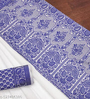 Top trending latest simple plain party wear/wedding Women's Jacquard Rapier Weaving White Cotton Silk Saree with Blue Thread Border & Rich Pallu | Elegant Traditional Saree