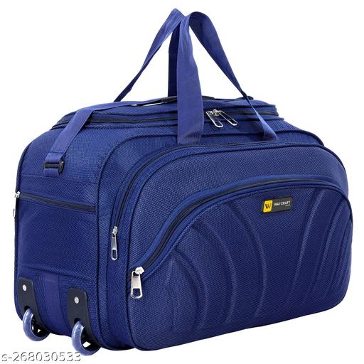 Unisex Travel Luggage Bag - (54 Cm) Expandable Flat Folding Travel Duffel Bag/Duffel Strolley Bag With 2 Smooth Spinner Wheels