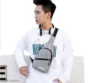 Cross Body Bag for Men, Stylish Shoulder Bag Chest Bags for travel CHEST BAG (Grey)