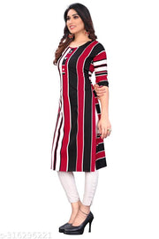 Women Printed Crepe Straight Kurti